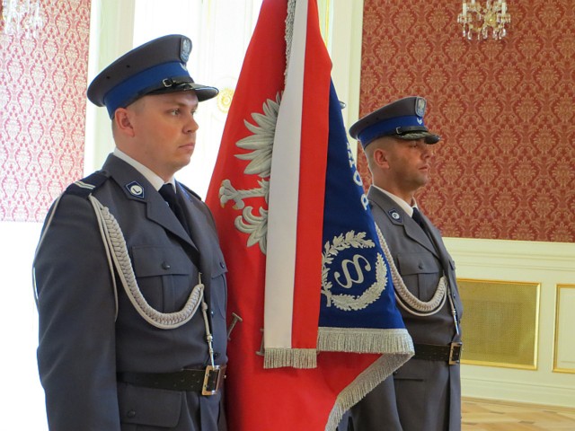 Po raz pierwszy żagańscy policjanci obchodzili swoje święto w żagańskim pałacu.