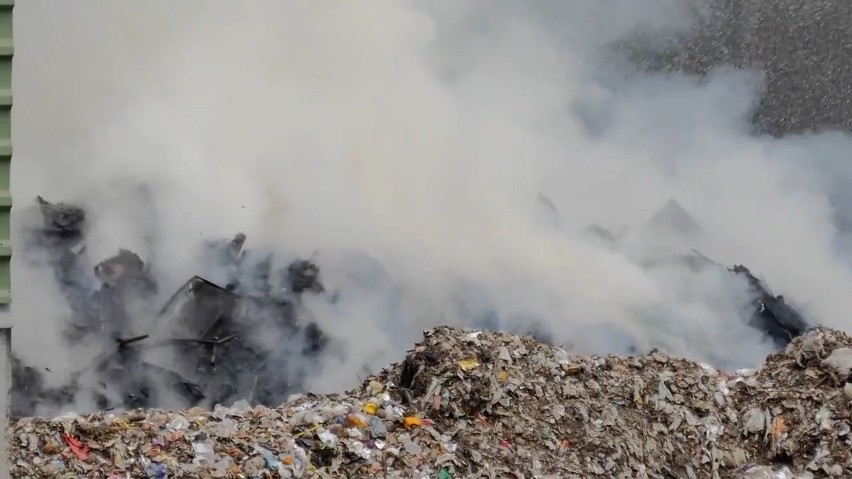 Duży pożar na Dolnym Śląsku. Płonie składowisko odpadów 