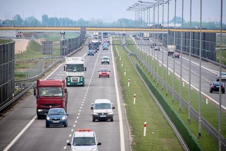 Autostrada A2 pod Warszawą...