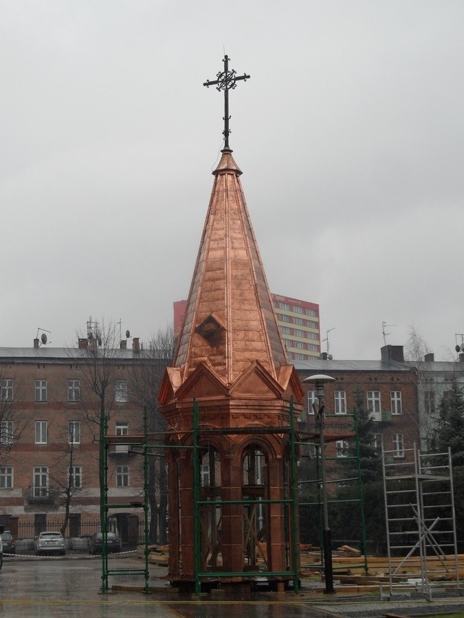 Pożar katedry w Sosnowcu. Tak wygląda nowa wieżyczka. Kiedy montaż [ZDJĘCIA]
