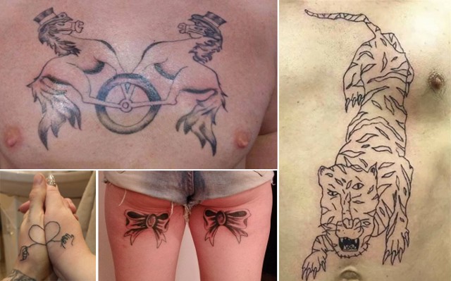 Tatuowanie to niełatwa sztuka ozdabiania ciała. Zły "fachowiec" zamiast zrobić małe dzieło sztuki, może je oszpecić. Oto tatuaże, które niestety kwalifikują się do tej drugiej kategorii. Zdjęcia zostały opublikowane na grupie facebookowej Janusze Tatuażu.