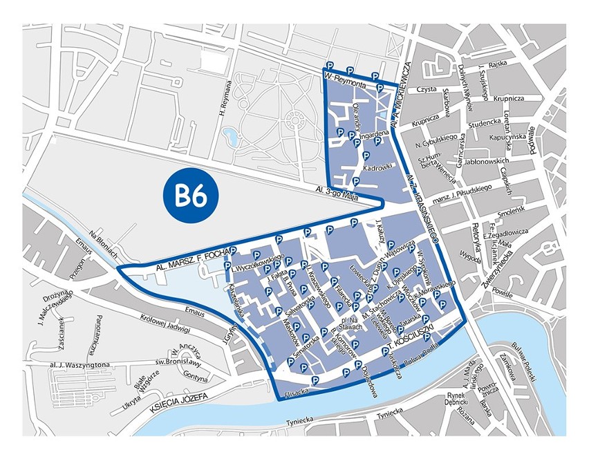 Kraków. Za tydzień zacznie obowiązywać poszerzona strefa płatnego parkowania. Urzędnicy szykują też podwyżki opłat i ich pobór w niedziele