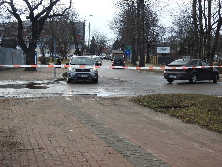 Wypadek w Suwałkach. Potrącenie pieszego na ul. Kolejowej