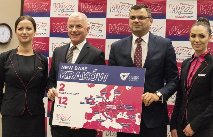 Wizz Air ogłasza otwarcie bazy w Krakowie i 12 nowych tras