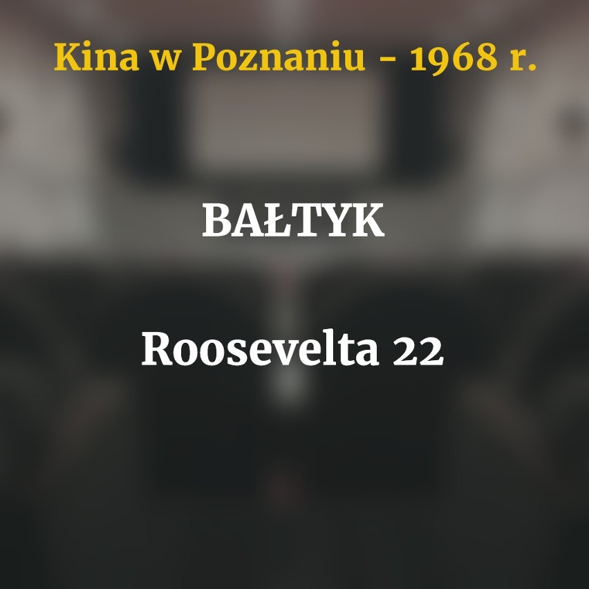 To nie żart. W roku 1968 poznaniacy mogli oglądać filmy w...