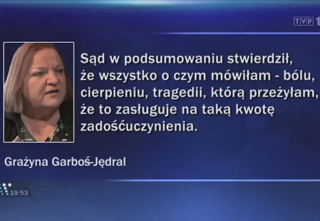 Grażyny Garboś-Jędral czekała na sprawiedliwość prawie 10 lat