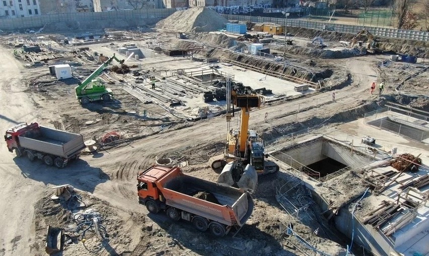 Budowa przyszłego przystanku Łódź Polesie