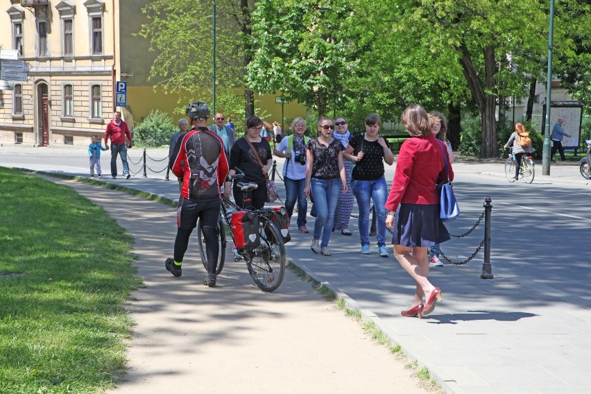 Turyści niszczą zieleń w sąsiedztwie Wawelu [ZDJĘCIA]