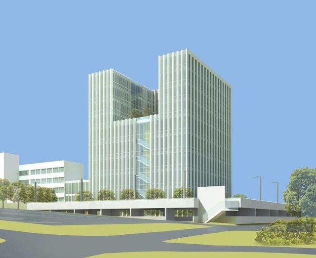 Koncepcja architektoniczno-urbanistyczna Sądu Rejonowego Katowice-Wschód. Projekt: Wojciech Gęsiak Studio Architektoniczne
