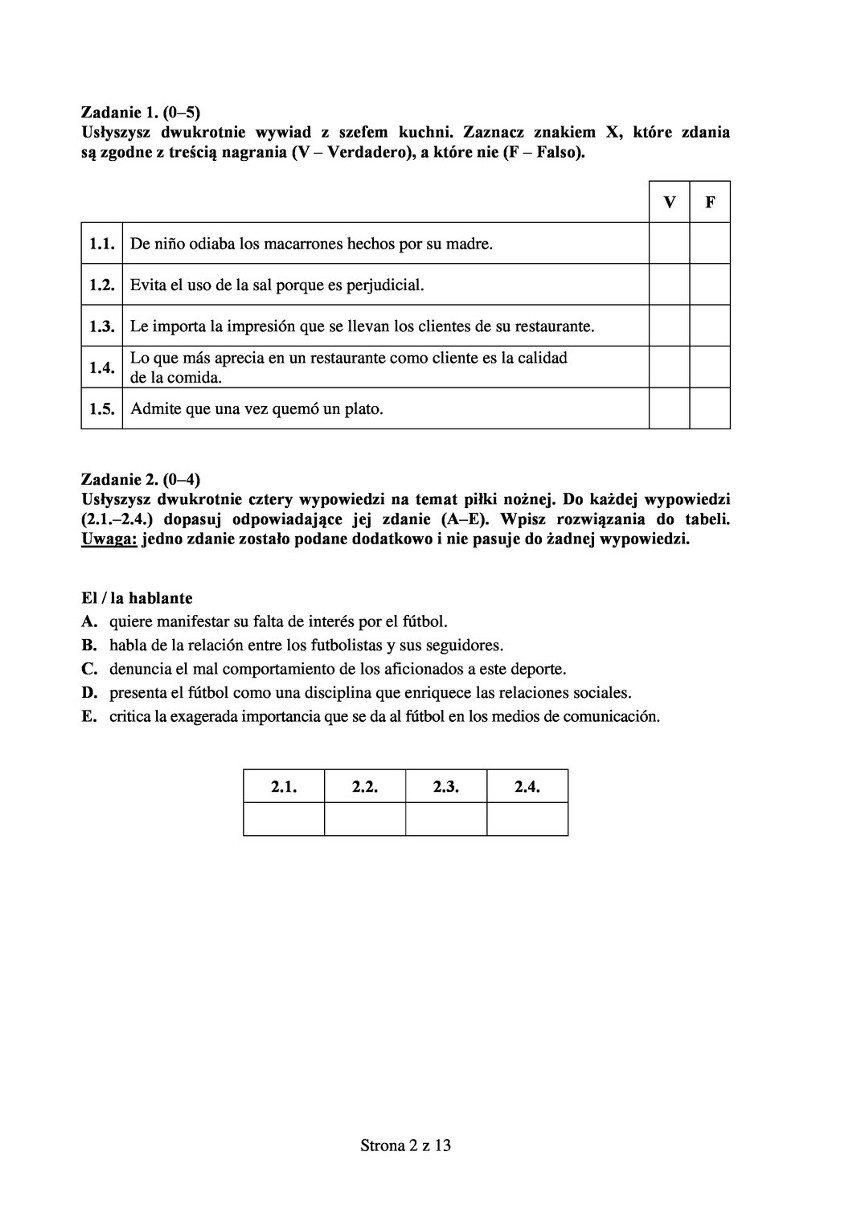 Matura 2015. Rozwiąż maturę  z hiszpańskiego (poziom podstawowy) [TEST, ODPOWIEDZI, NAGRANIA] 