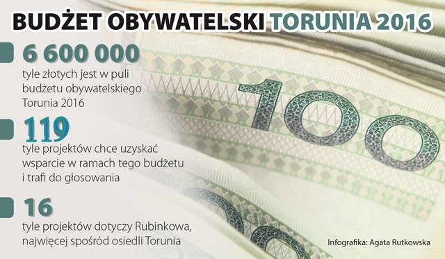 W przyszłym roku w Toruniu zrealizowane zostaną pomysły warte 6,6 mln złotych