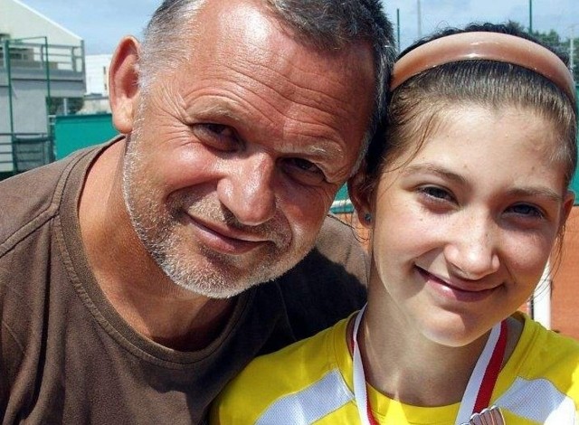 Julka Oczachowska i jej trener Ryszard Stryjski tuż po ceremonii rozdania nagród