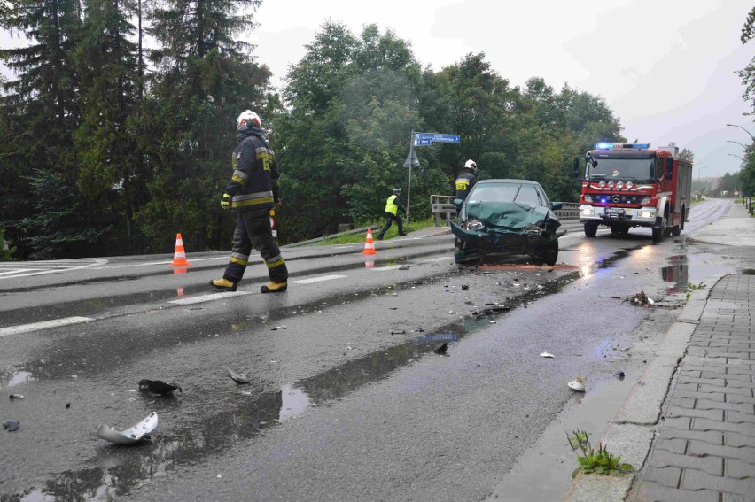 Zakopane.Wypadek na Powstańców Śląskich. Jednak osoba w szpitalu [ZDJĘCIA]