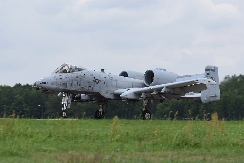 Amerykański samolot A-10 Thunderbolt II, zwany też Warthog...