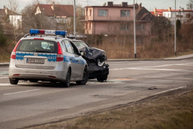 Wypadek przy ulicy Szczecińskiej w Słupsku.