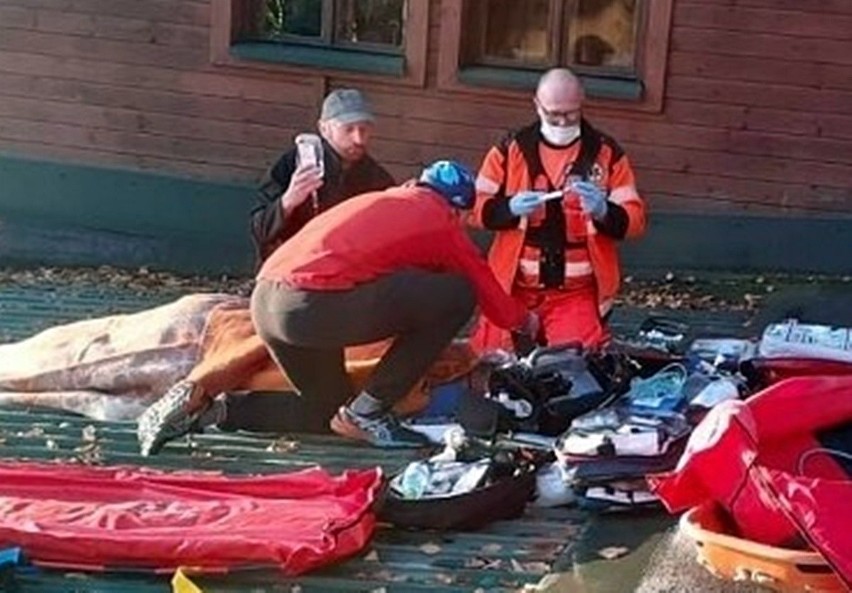 Wypadek na Stożku w Wiśle. Turysta jest w ciężkim stanie