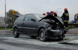 Aleja Niepodległości. Wypadek i pożar samochodu. Stop Drogówka była na miejscu (zdjęcia, wideo)