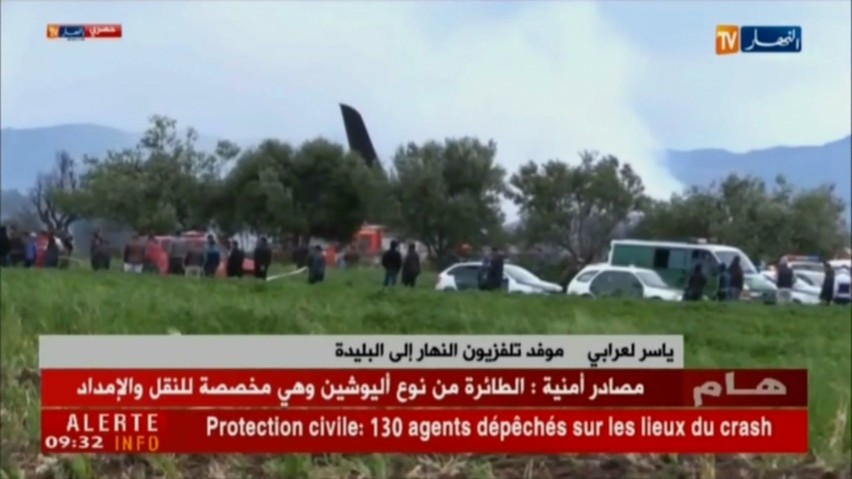 Algieria: Katastrofa wojskowego samolotu niedaleko lotniska Boufarik. Na pokładzie było 257 osób. Prawdopodobnie wszyscy zginęli