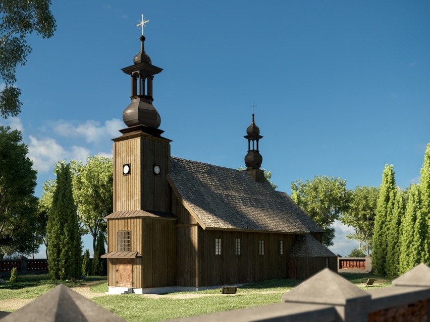 Spalony kościół w Mileszkach będzie rozebrany jesienią. Wiosną parafia św. Doroty i św. Jana Chrzciciela chce zacząć budowę [WIZUALIZACJE]