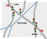 Biały Dunajec: na zakopiance światła co sto metrów? [MAPA]