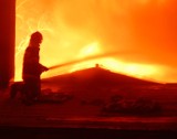 Ludzie pomogli ratować dobytek w wielkim pożarze w Rusinowie