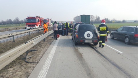 Wypadek na A4. Na ratunek przyleciał śmigłowiec LPR