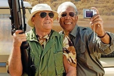 Jack Nicholson i Morgan Freeman w filmie "Choć goni nas czas", reż. Rob Reiner. Fot. FORUM