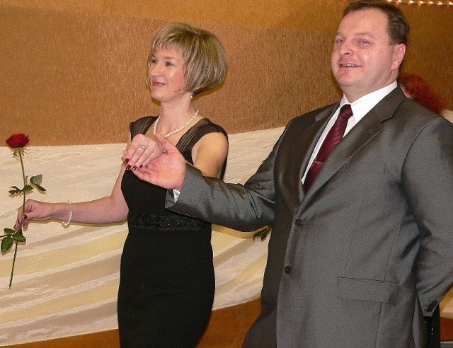 Dyrektor Lucyna Wojnowska i Grzegorz Owsiński.
