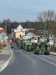 Protest rolników w Białym Borze.