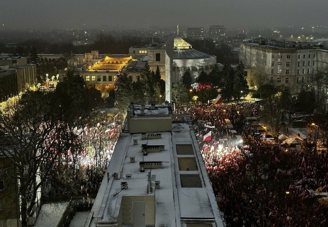 Protest Wolnych Polaków pod Sejmem – 11 stycznia 2024.