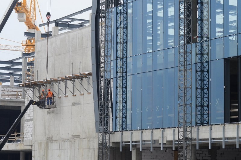 Prace na budowie Poznań City Center.