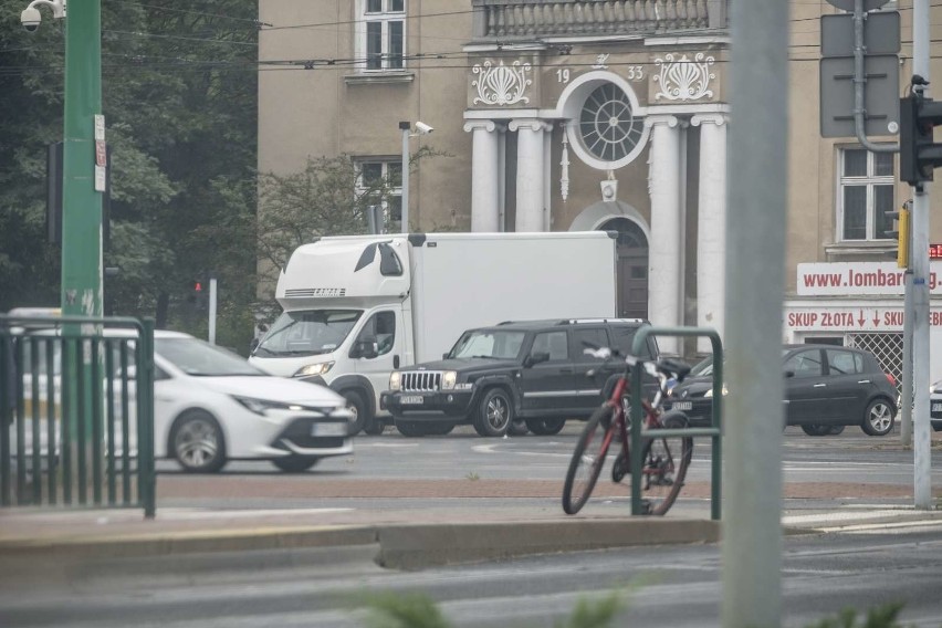 Awaria spowodowała korki w okolicach ronda...