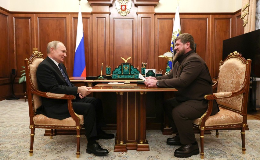 Ostatnie spotkanie Ramzana Kadyrowa z Putinem, 13 marca,...