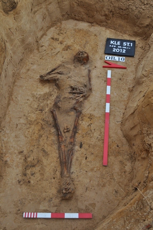Po odkopaniu grobów, widać ślady trumien - zauważa archeolog...
