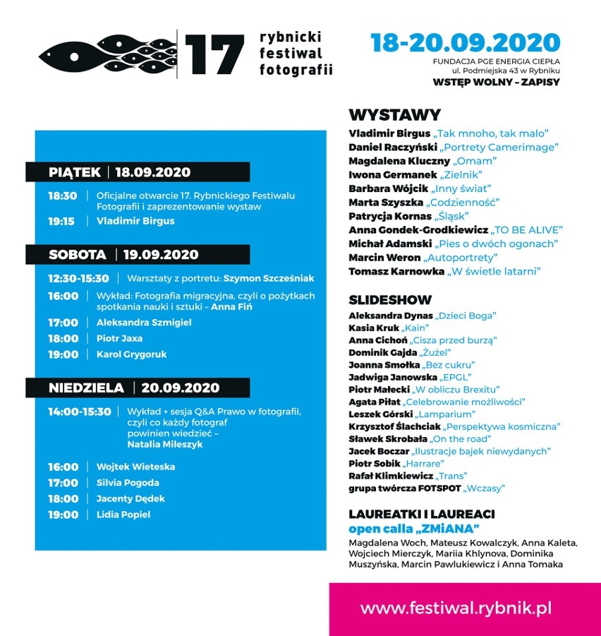 17 Rybnicki Festiwal Fotografii w weekend 18 - 20 września