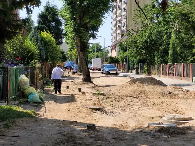 Prace remontowe na ulicy Batorego zostały wstrzymane. ZIM czeka na pozwolenie w sprawie wycinki drzew