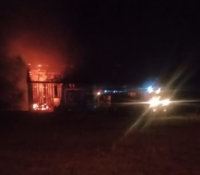 Pożar stodoły w Mirowie Starym wybuchł w piątek około godziny 20.20.