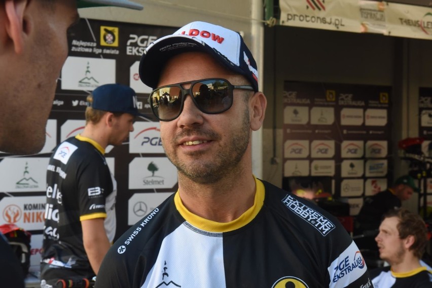 Nicki Pedersen, żużlowiec Stelmetu Falubazu Zielona Góra.