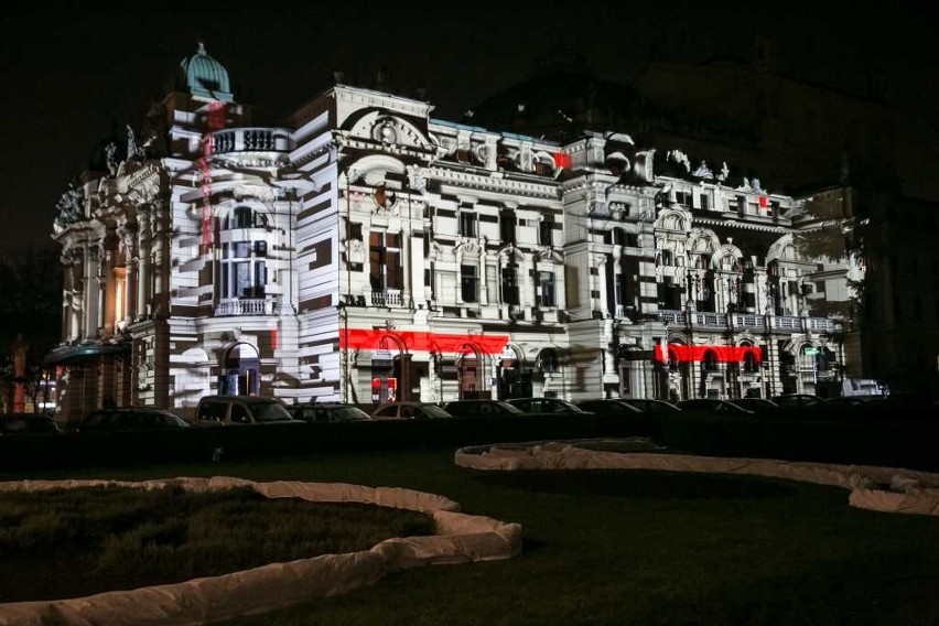 Mapping na budynku Teatru im. Juliusza Słowackiego w Krakowie. Budynek zaczyna się ruszać! [ZDJĘCIA]