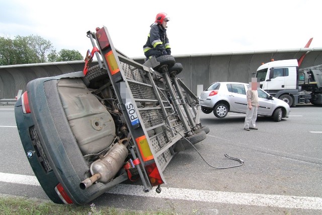 Wypadek na Autostradowej Obwodnicy Wrocławia 16.07.2015