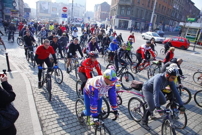 Tak rowerowe powitanie wiosny wyglądało w 2012 roku