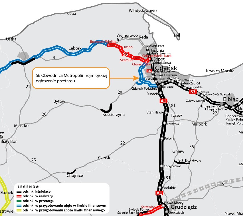 Obwodnicą Metropolitalną Trójmiasta pojedziemy za pięć lat? "Nowa trasa odciąży Obwodnicę Trójmiasta oraz odkorkuje centrum Żukowa"