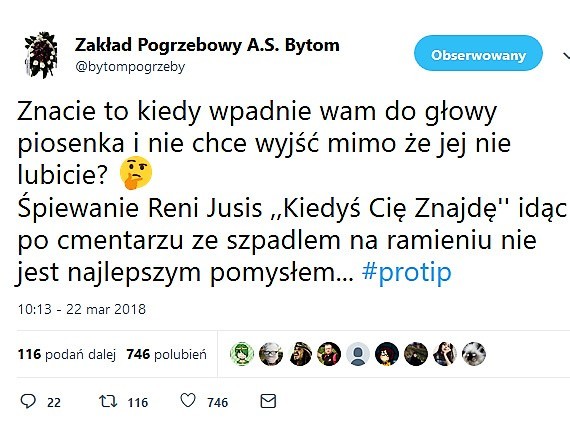 Zakład Pogrzebowy A.S. reklamuje się jako „biuro podróży”,...