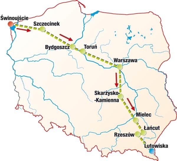 Piotrek leci nad Polską motoparalotnią. Trzymamy kciuki 