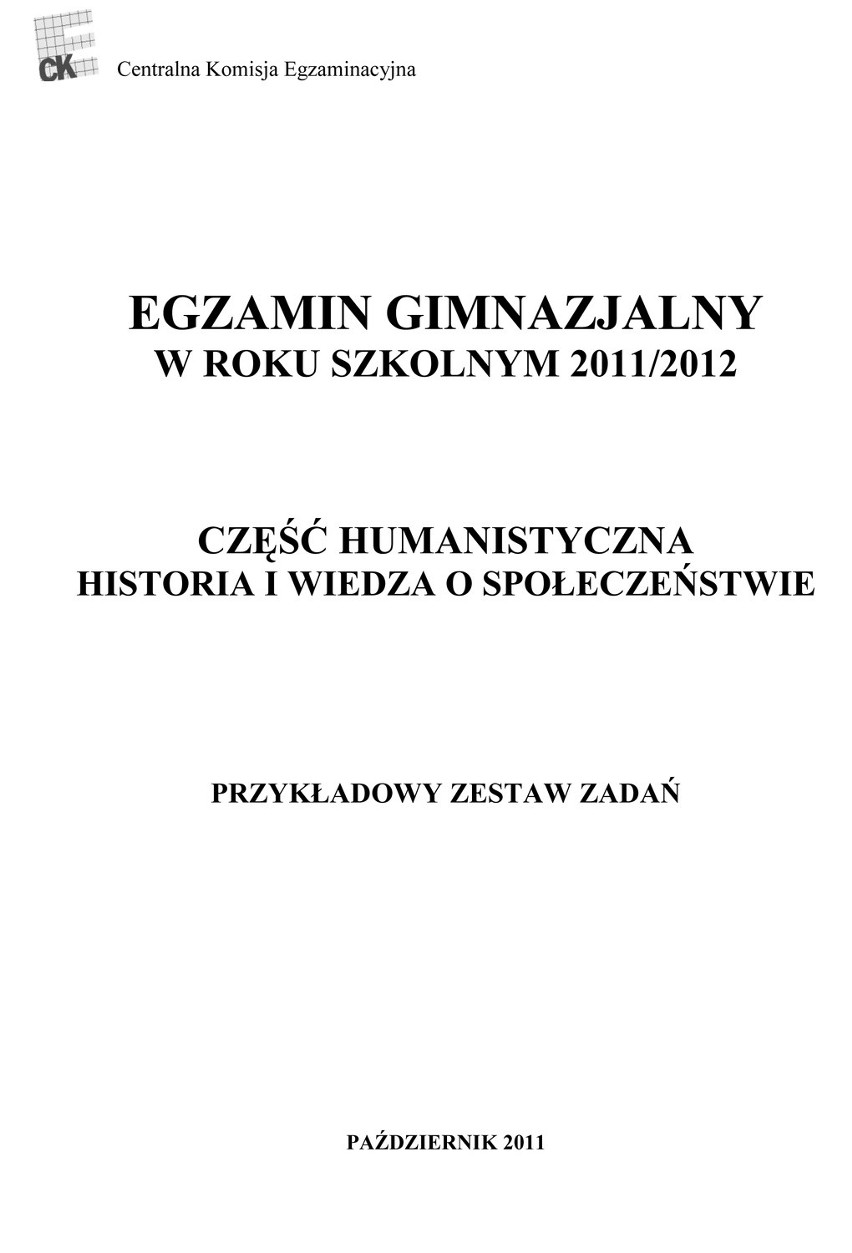 Egzamin gimnazjalny 2015. Historia i WOS - przykładowe arkusze, odpowiedzi [ZOBACZ ARKUSZE]