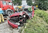 Wypadek w powiecie gdańskim 28.07.2021: 3 auta, 5 poszkodowanych i śmigłowiec LPR w akcji