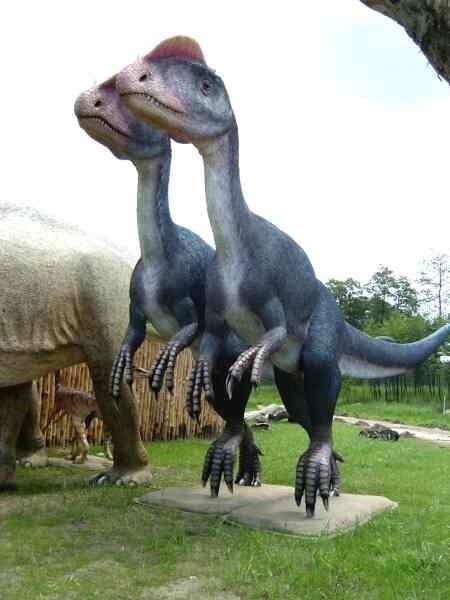 Scena z dinozaurami