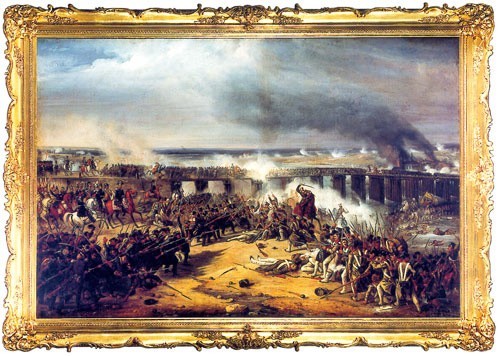 "Bitwa pod Ostrołęka" - obraz olejny namalowany przez Karola Malankiewicza w 1838 r. Wymiary 130 x 198 cm