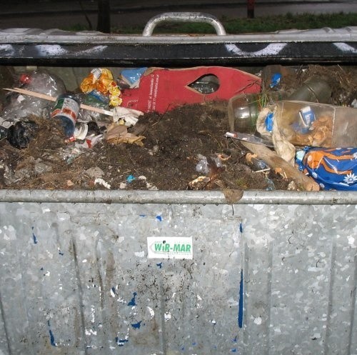 O pojemnik na śmieci przy ulicy Robotniczej toczy się bój między firmą sprzątającą stargardzkie ulice, właścicielami okolicznych garaży i mieszkańcami.