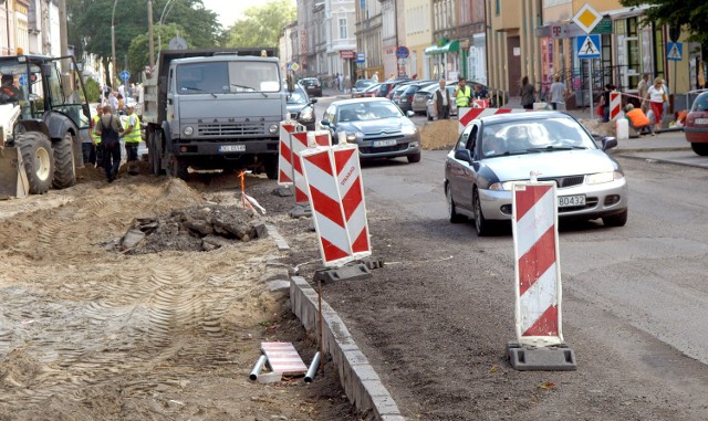 Utrudnień nie brakuje także w samym centrum Koszalina.